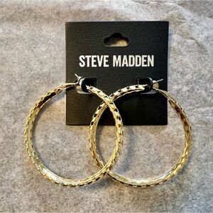 Brand New Steve Madden Large Hoop Earrings